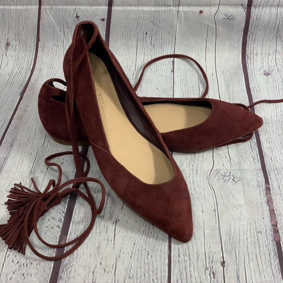 Loeffler Randall Shoes - Loeffler Randall Wine Burgundy Tassle Ankle Strap